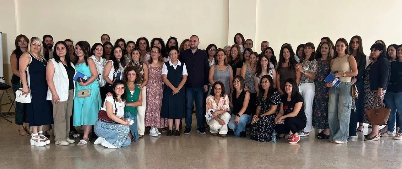 A group of educators gathered during a professional development activity