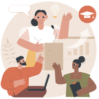 Teacher professional development illustration